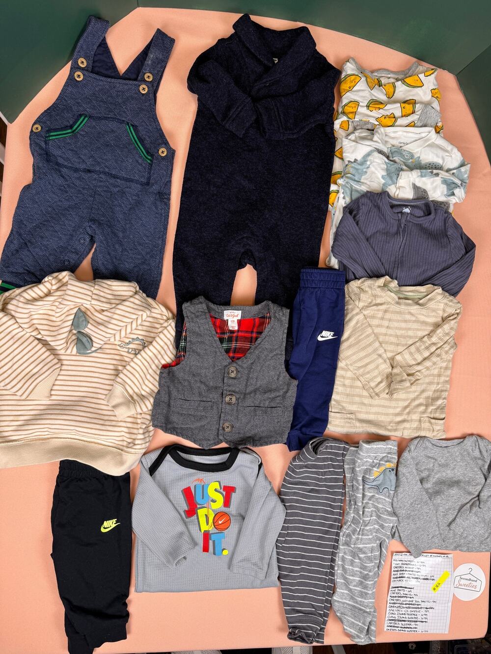 Boys 6–9M Fall/Winter Clothing Lot – Nike, Carter’s, Cat & Jack & More – #182
